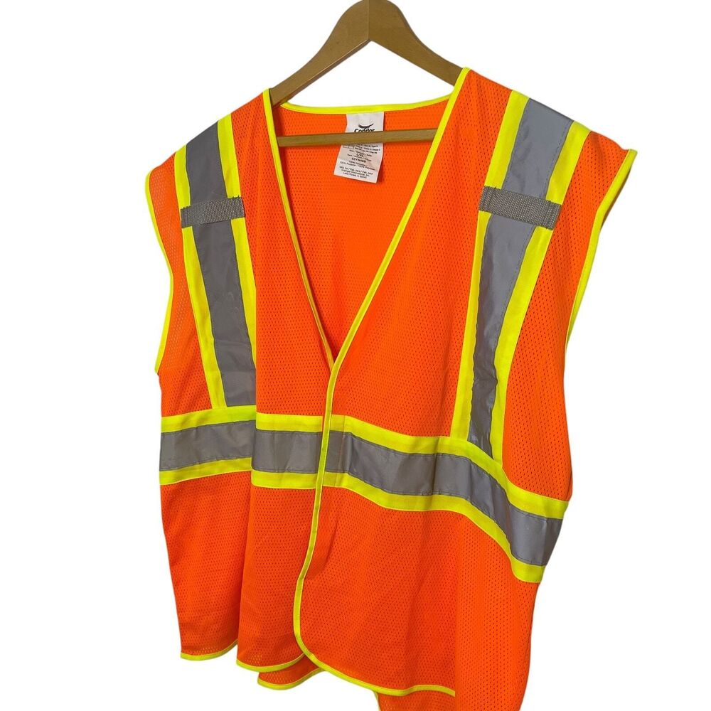 Condor Orange Mesh Reflective Safety Vest Size L/XL